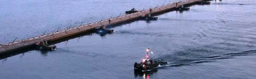 Понтонный мост через Днепр появился на 2 часа под Бериславом Понтонный мост через Днепр появился на 2 часа под Бериславом