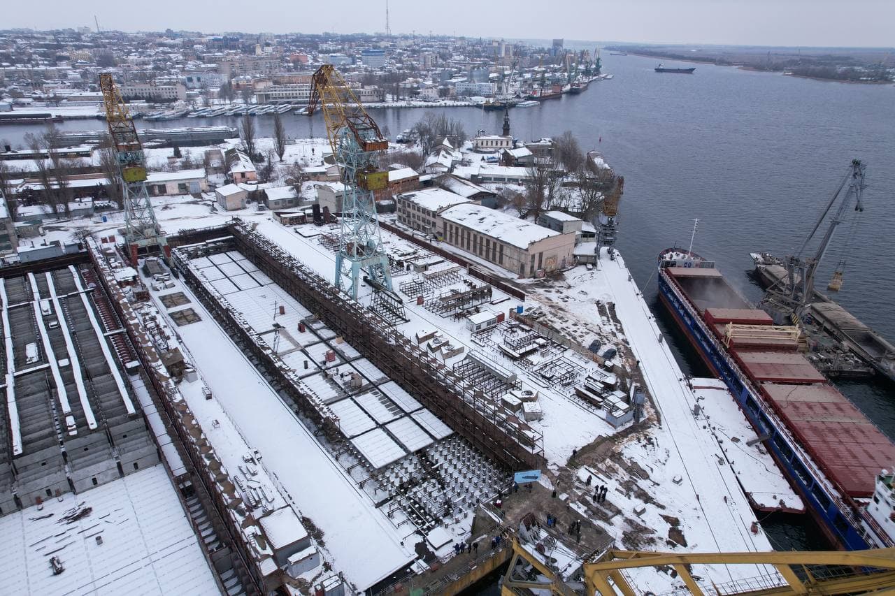 У Херсоні відбулася церемонія закладки нового надсучасного плавучого доку для хорватської компанії