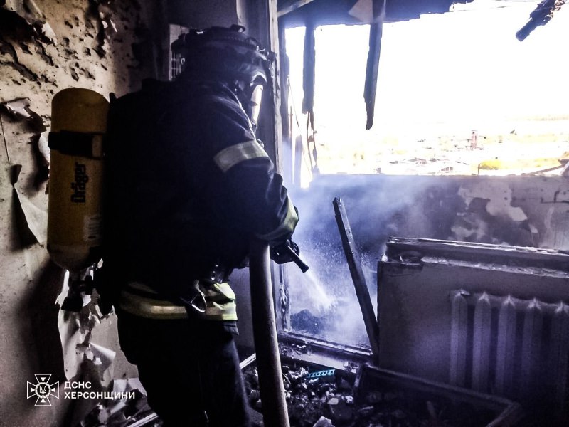 У Херсоні сталася пожежа: горів балкон житлового будинку